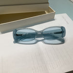DMY by DMY Billy sunglasses rectangular frames in Milky Blue