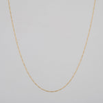 10k Thin solid Gold Figaro chain link
