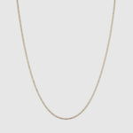 10k solid yellow gold thin figaro chain necklace