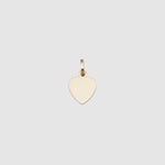 10k solid yellow gold engravable heart shaped pendant