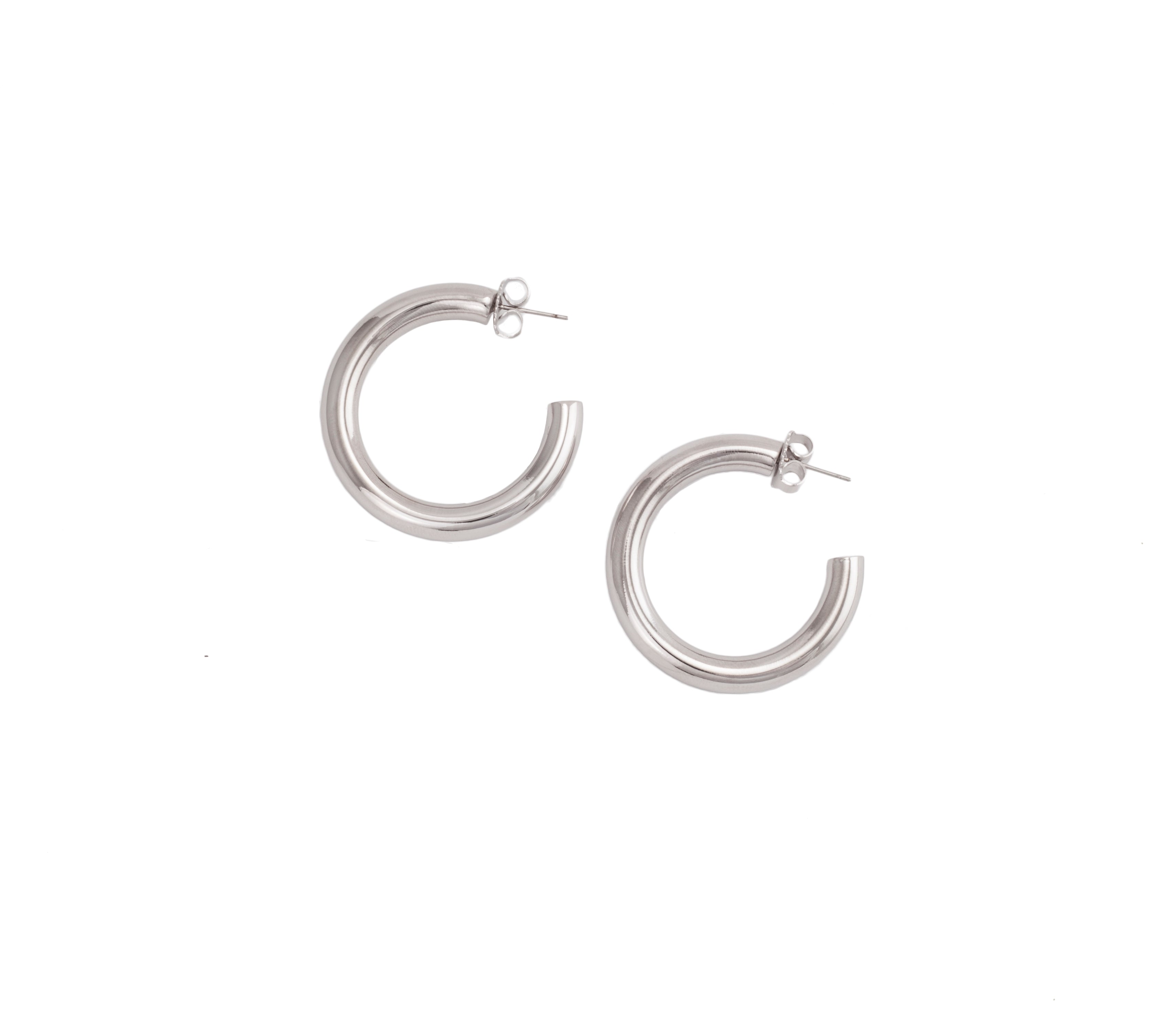 Hollow Brass Hoop Earrings