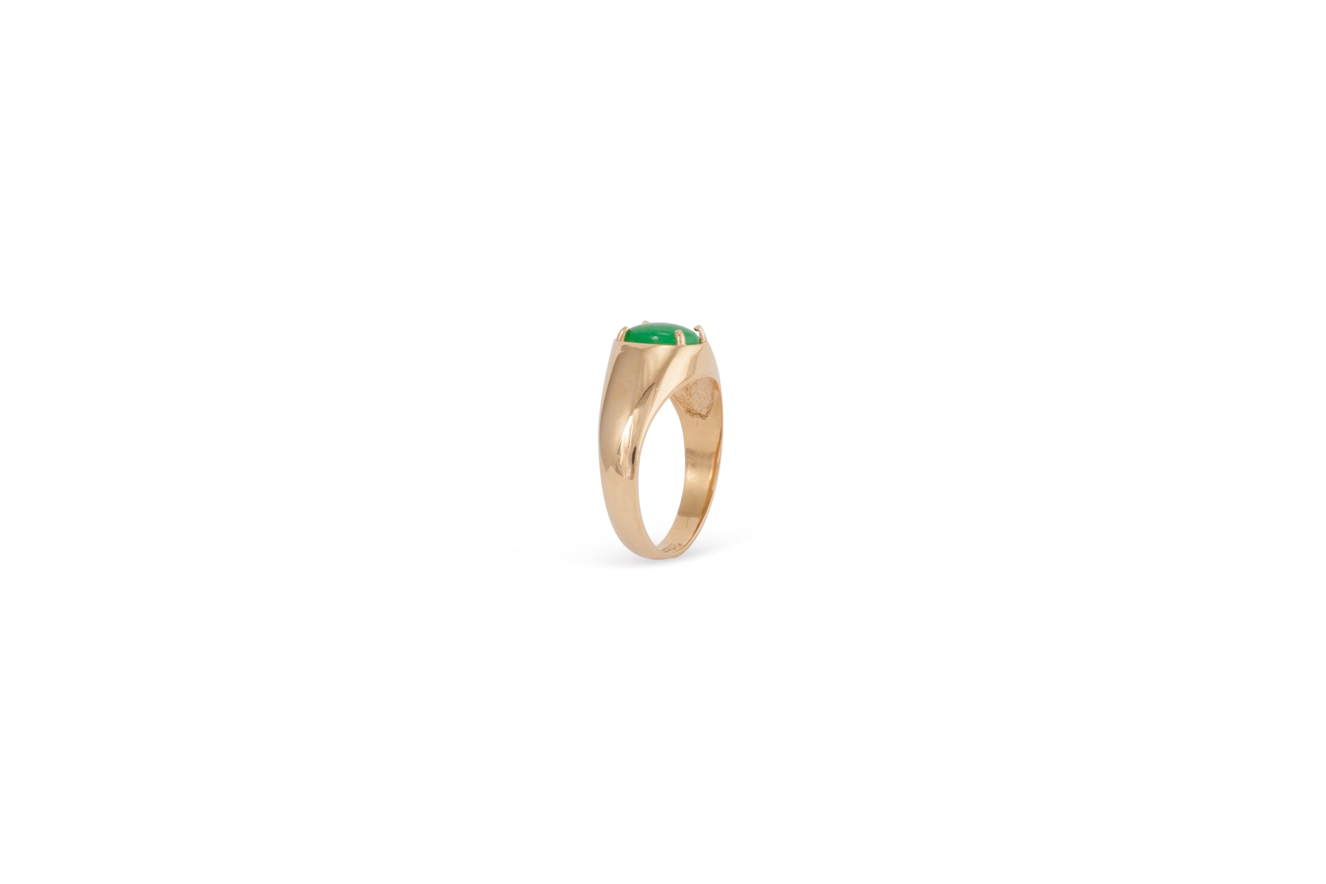 Solitaire Genuine jade Ring