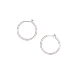 silver medium hoops